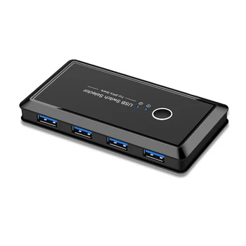 

Hot Sale KVM Switch Box 2 Computers Sharing 4 USB Devices for Keyboard Scanner Projector