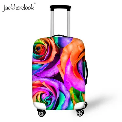Jackhereliok цветок Роза 3D печать Luaage чехол Защитная крышка красочные цветочные диаграммы чемоданы сумка 18-30 дюймов дождевики от пыли - Цвет: CA4872