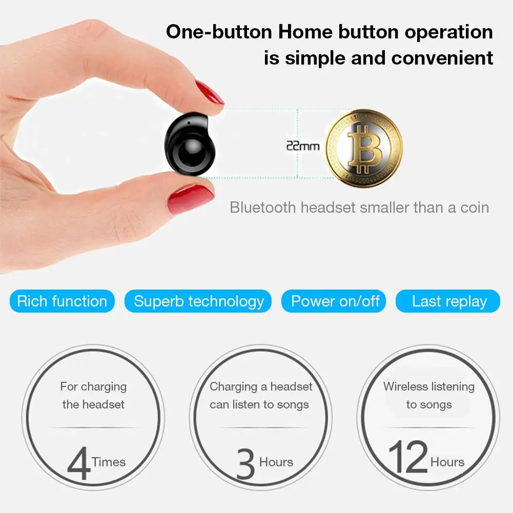 M1 TWS wireless sports earbuds Bluetooth headset With Mic charging compartment Gaming Headset Stereo Super Small