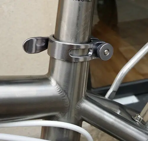 自転車シートポストクランプ,チタン合金,クイックリリース,31.8/34.9mm