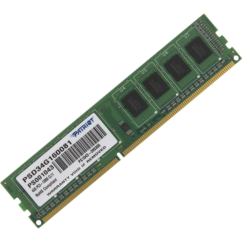 Модуль памяти PATRIOT PSD34G160081 DDR3- 4Гб