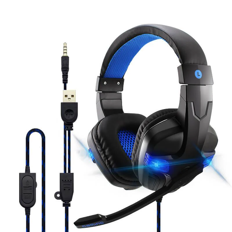 blue without box Проводные Игровые наушники с изображением лягушки для мобильного телефона, наушники с микрофоном, стерео наушники для sony playstation 4 PS4 - Цвет: blue without box