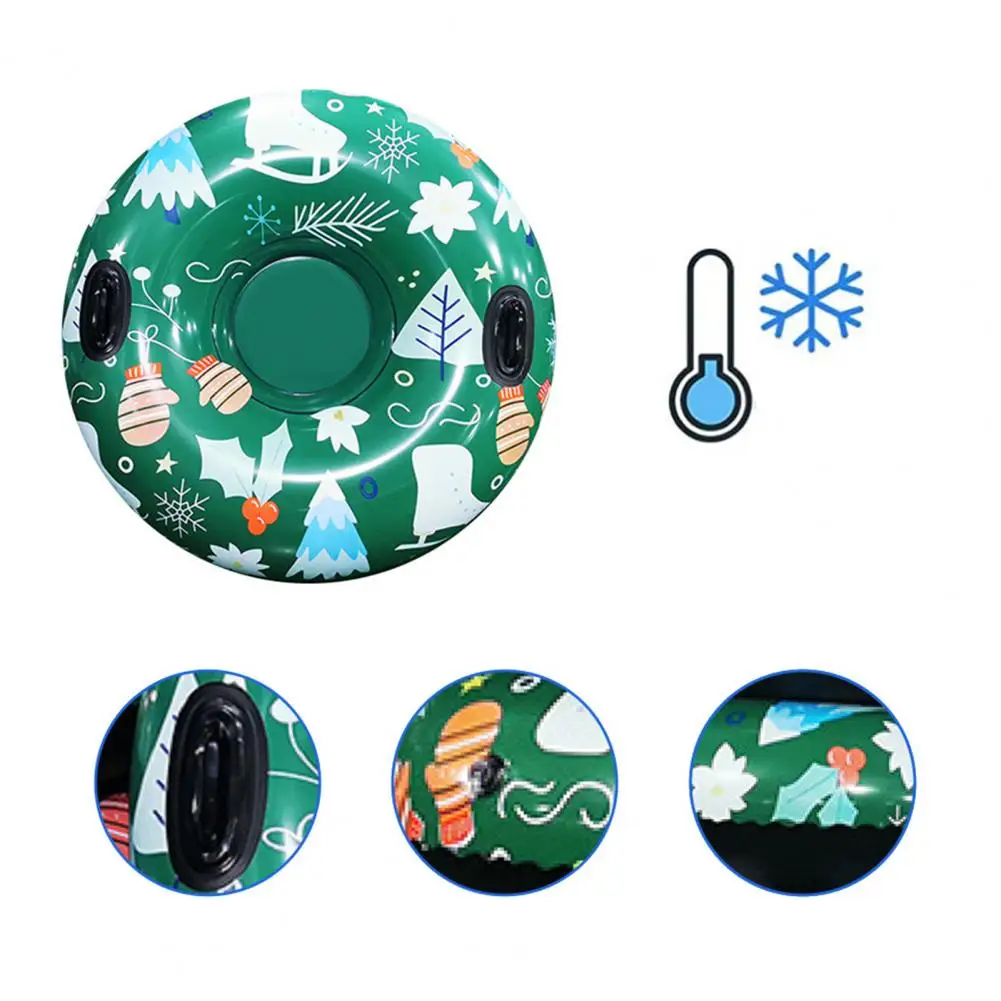Ski Ring Inflatable Christmas Ski Ring Snow Tube Increased Load Inflatable Cold-resistant Area Sledding Tube for Skiing