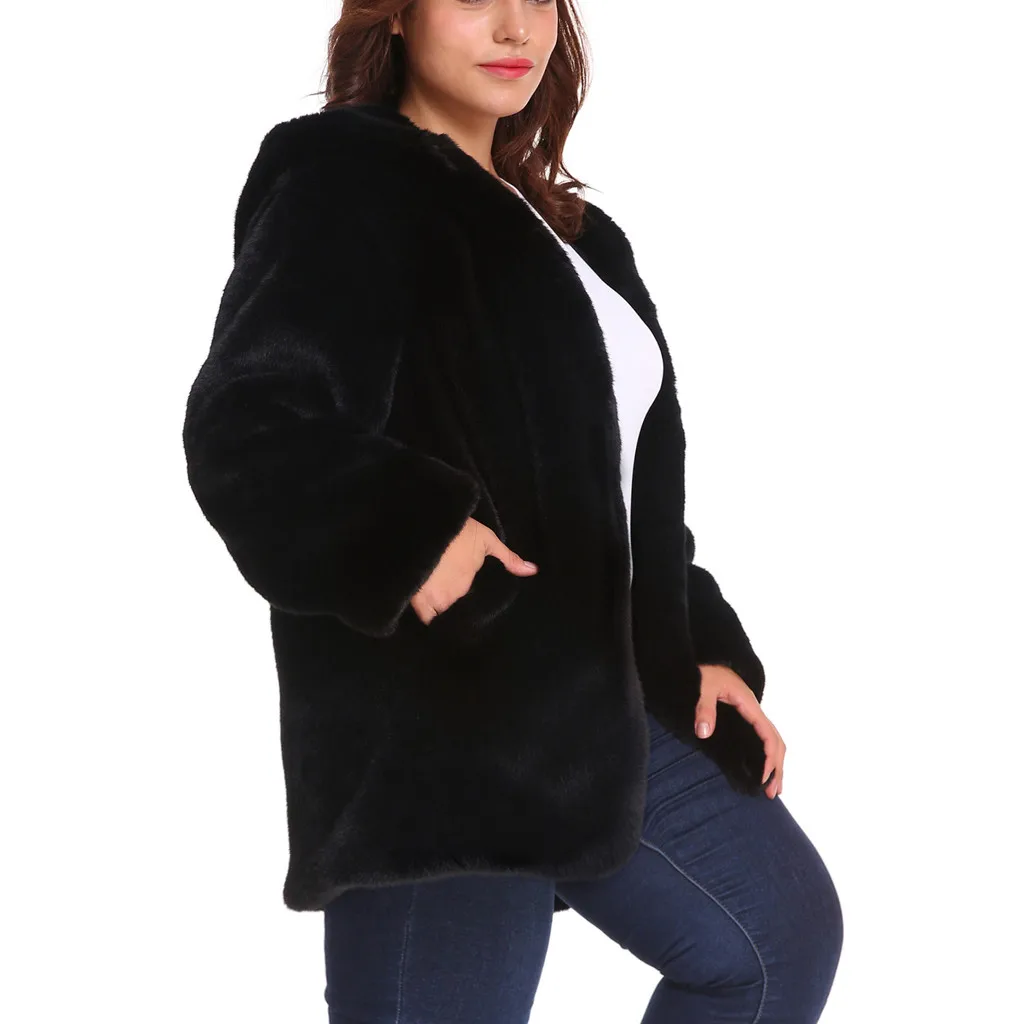 KANCOOLD пальто, зимняя теплая куртка большого размера, Короткая Повседневная Верхняя одежда из искусственного меха с капюшоном, парка, модные новые пальто и куртки для женщин 2019AUG20