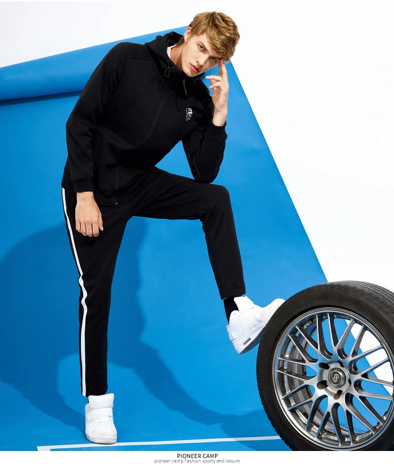 Tanie Pioneer camp na co dzień męska kurtka odzież marki mody z kapturem wygodny polar płaszcz męski 100% bawełna jesień zima AJK701244