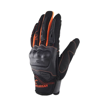 

Full Finger Anti-fall Leather Gloves Breathable Motorcycle Racing Motocross Gloves Waterproof Scooter Glove SOMAN CG668