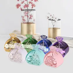 50 шт./партия Лазерная резка алмазная коробка для конфет с цветами Свадебная вечеринка Подарочная коробка со свадебными сувенирами