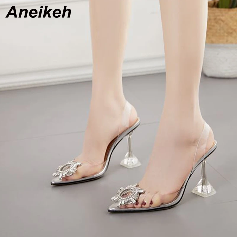 glass clear heels