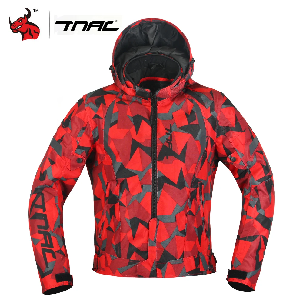 TNAC Motorcycle Jacket Men Reflective Gears Winter Waterproof Motor Motocross Jacket Motorbike Riding Clothing Protective Jacket