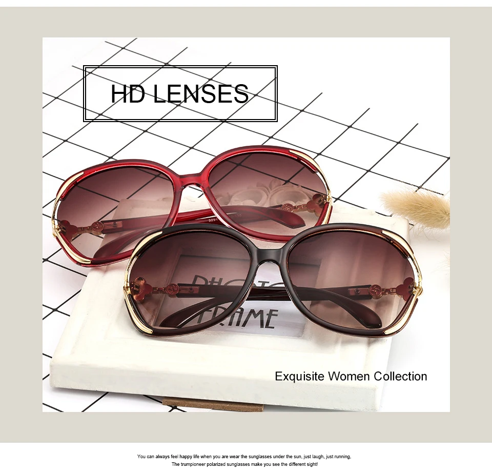 KEEPIONEER Women Polarized Sunglasses Luxury Ladies Driving Sun Glasses Rhinestone Temple PC Frame Female Shades Eyewear Round