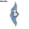 Wuli&baby Pearl Shell Flower Brooches For Women 2-color Enamel Office Party Brooch Pins Gifts ► Photo 1/4