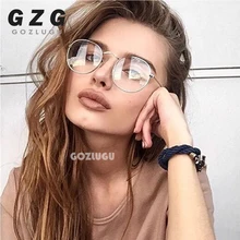 Круглые очки, оправа для женщин и мужчин, ретро очки для близорукости, оптические оправы, металлические прозрачные линзы, черные, серебряные, золотые очки Oculos De Grau