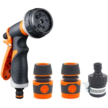 

8 Pattern Garden Water Gun Garden Washing Cleaner Nozzle Hose Nozzle Water Gun Lawn Hose High Pressure Car Sprayer Sprinkle