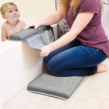 

Bath Kneeler Rest Pad Set Elbow Support Knee Arm Support Kneeling Mat Baby Cushion Strength Suction Gray Bath Kneeler Support