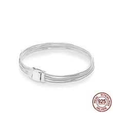 S925 Серебряный браслет со змеиной костью браслет из бусин, сделай сам, подходит под оригинальные подвески, женский браслет, роскошные ювелирные изделия, подарки для женщин