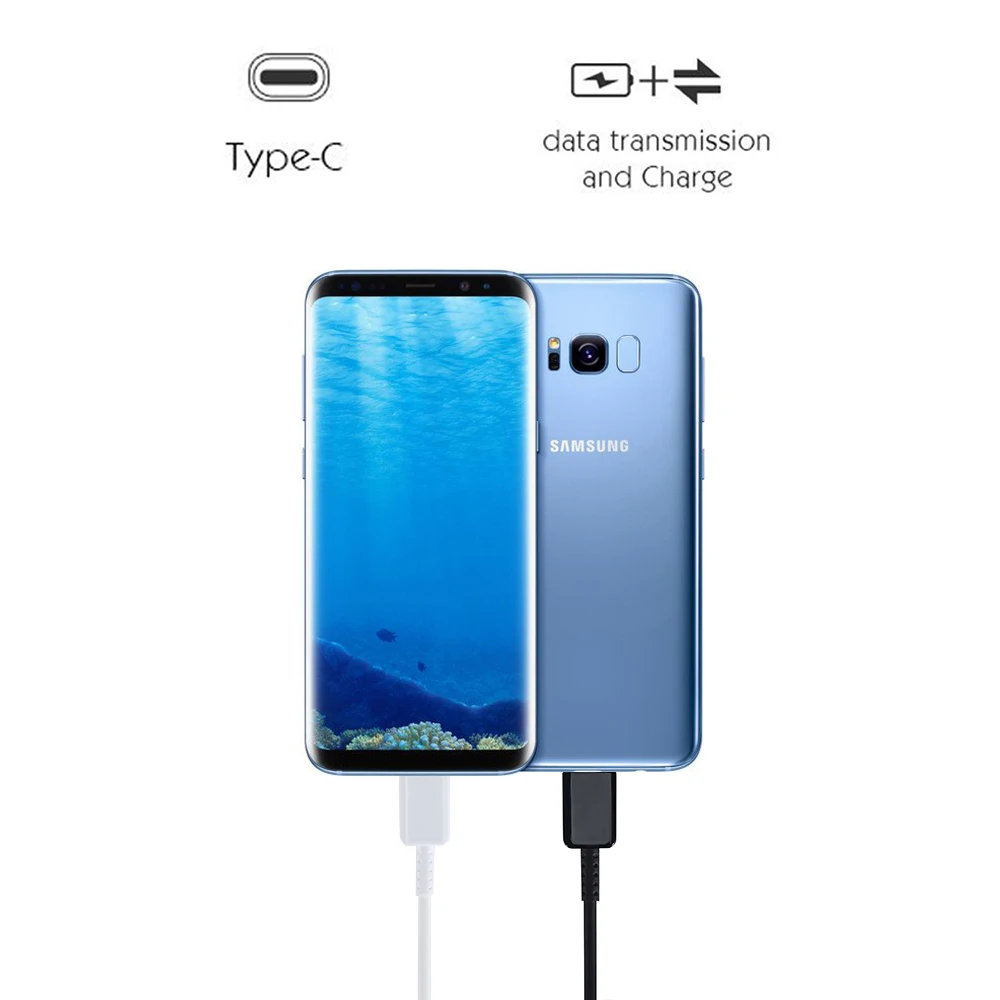 Для samsung Тип C кабель 25/120/150 см Быстрая зарядка Тип-C быстрая Зарядное устройство для Galaxy S8 S9 Plus, Note 8, 9, 10, C5 C7 C9