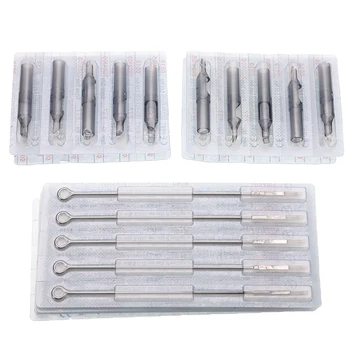 

40PCS/Set Professional RM+FT Tattoo Needles Tips Mixed Grey Tattoo Needle Disposable Plastic Tattoo Tips With Art Box Body