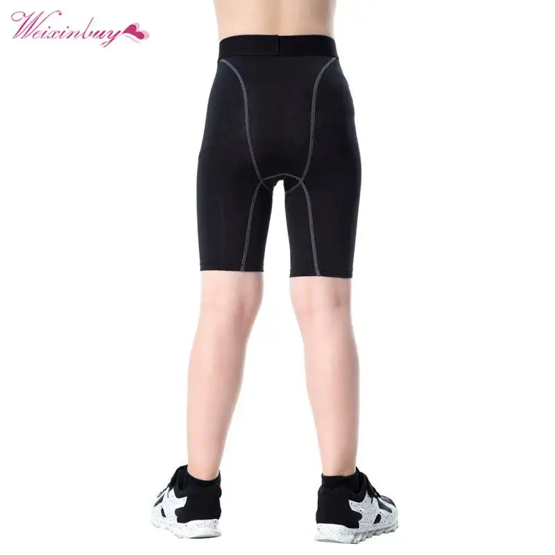 

Youth Kids Boys Compression Base Layer Skins Shorts Quick-drying Mid Thigh Pants hot