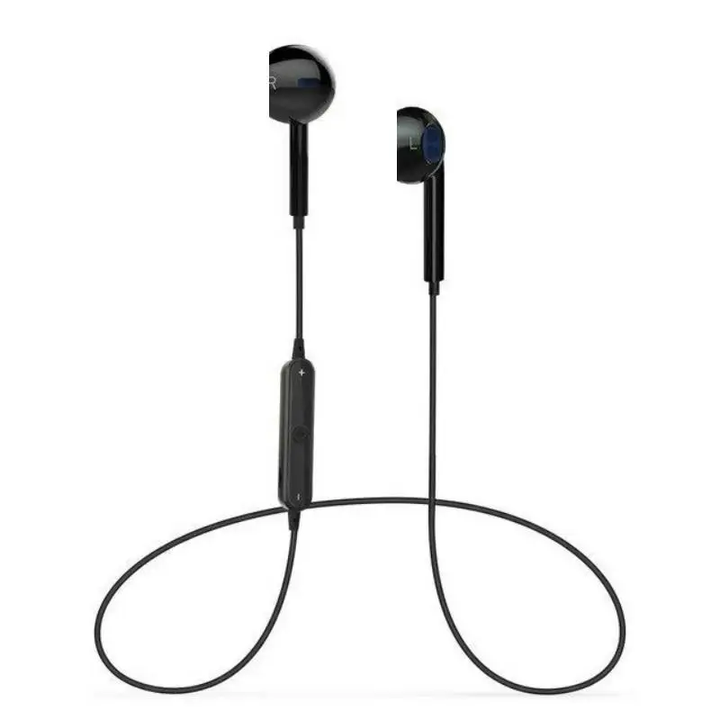 Черный S6 спортивные шейные беспроводные наушники Bluetooth наушники для телефона с микрофоном наушники для xiaomi iphone всех смартфонов - Цвет: Черный