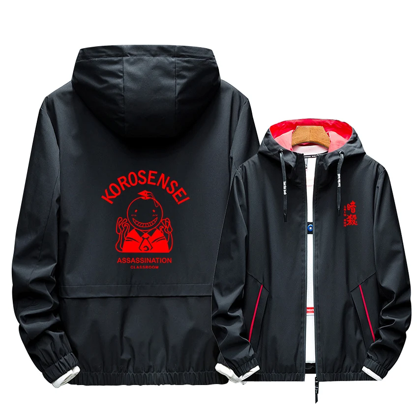

Hot Sale Hoodie Assassination Classroom Cosplay Noctilucent Print Zipper Fashion Popular Casual Coat Summer Thin Jacket