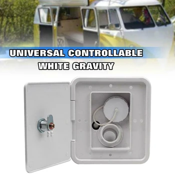 

Caravan Plastic Gravity Inlet Water Intake Fill Dish Parts Hatch Cover Square Universal RV Trailer Lockable With Keys Threaded
