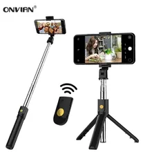Onevian 3 w 1 bezprzewodowy Bluetooth Selfie Stick z migawką zdalny statyw do telefonu Monopod dla iPhone Huawei Samsung Oneplus