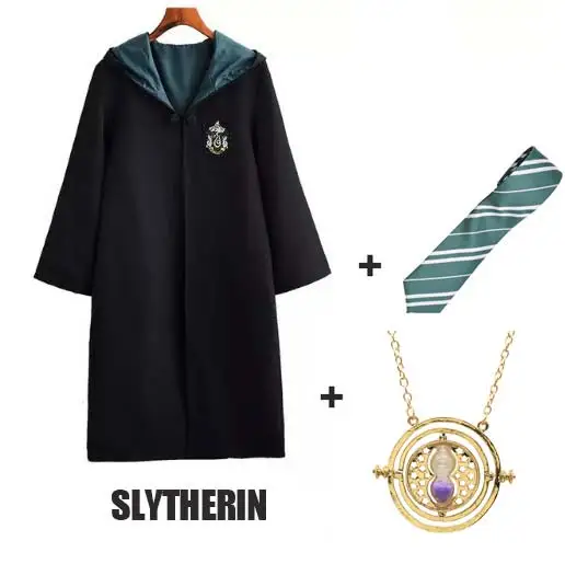 Gryffindor Cosplay Costume Potter Robe Scarf Ravenclaw Hufflepuff Slytherin Cloak with Tie Potter Costume - Цвет: 4