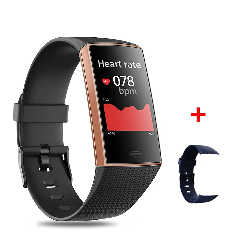 Black and blue strap MAFAM CY11 smart band blood pressure watch sport bracelet ip67 sleep tracker smart health bracelet smartband health wristband - Цвет: Black and blue strap