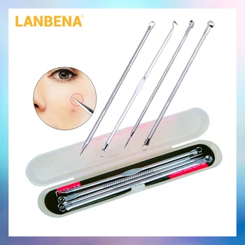 

4PCS Acne Removal Needle Pimple Needle Blackhead Remover Acne Treatment Acne Needle Black Mask Acne Extractor Remover Serum