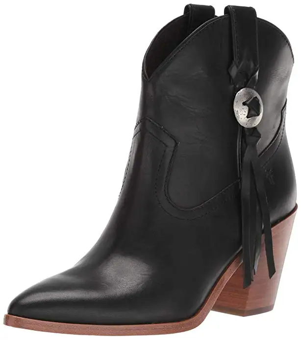 

Puimentiua Women Boots Black Ankle Boot Spring Autumn Chunky High Heels Pointed Toe Chelsea Boots Women Shoes Pointed Toe heel