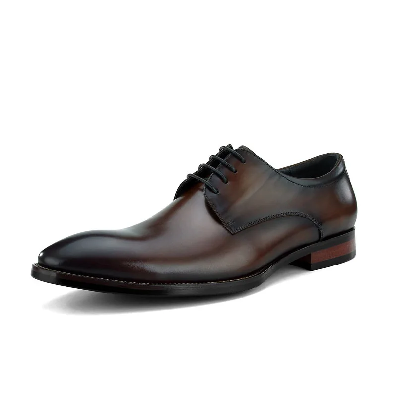 Туфли мужские классические натуральная кожа на шнуровке оксфорды удобные
