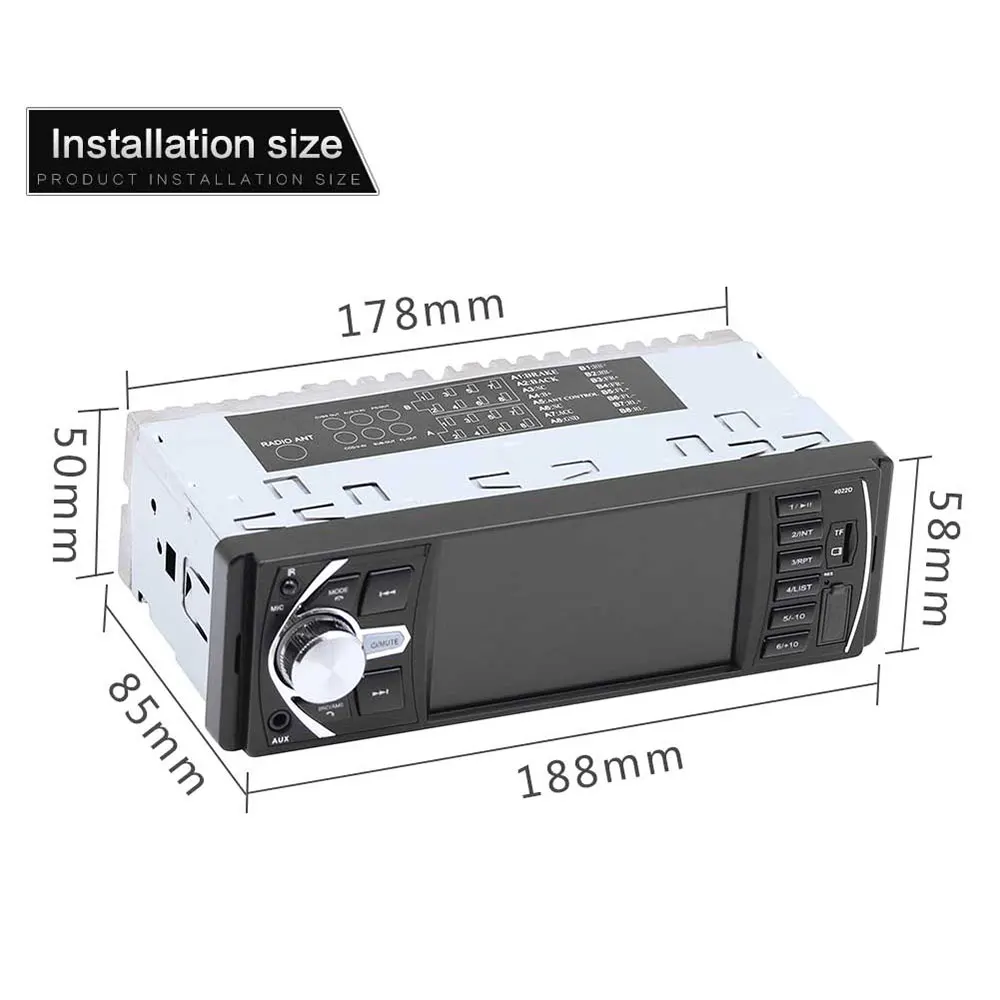 Мультимедийный MP5 плеер USB AUX 4,1 дюймов Bluetooth DC12V автомобильный MP5 FM радио плеер HD видео обратное изображение
