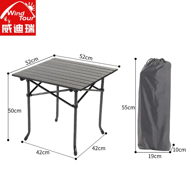 

Outdoor Folding Table Portable Self-driving Travel Table Aluminium Alloy Surface Light Outing Beach Outdoor Camping Barbecue Pic