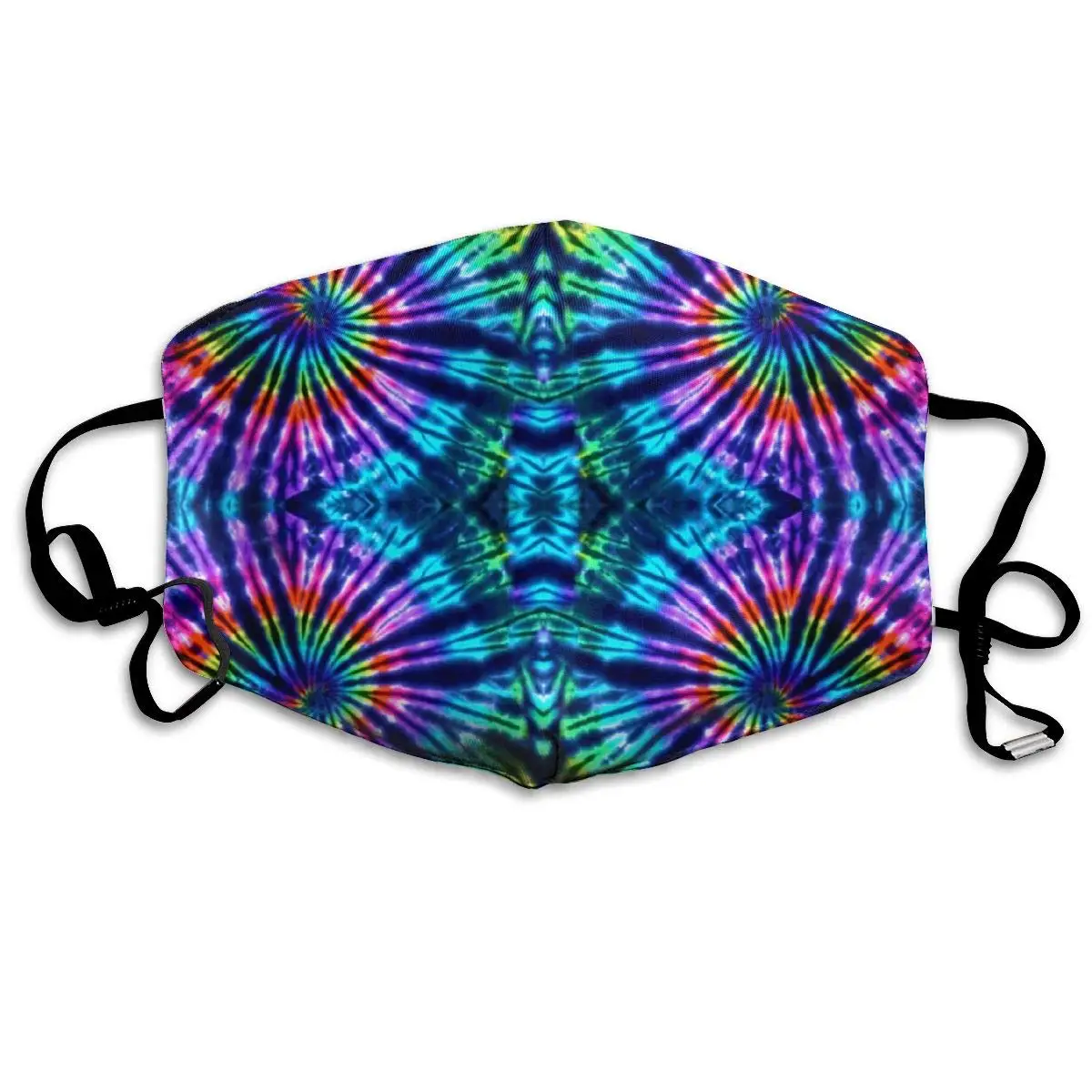 Tie Dye Washable Reusable Mask Cotton Anti Dust Half Face Mouth For Kids Teens Men Women With Adjustable Ear Loops | Аксессуары для