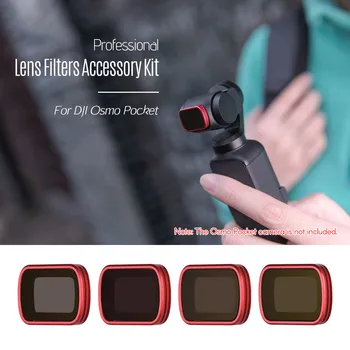 

PGYTECH 4PCS ND/PL Mixed Lens Filters Accessory Kit w/ Storage Case Magnetic for DJI Osmo Pocket Gimbal Camera Shooting