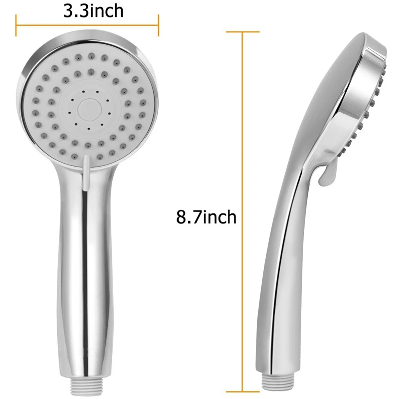 

Handheld Shower Head with Hose High Pressure Spray Head Multifunction Hand Held Showerhead Against Low Pressure Supply with Wate