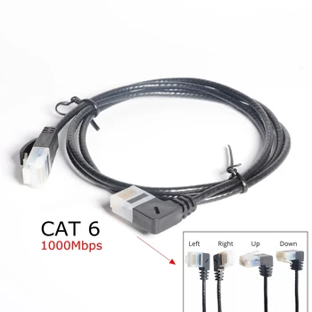 

Ultra Slim CAT 6 Ethernet Cable Cat6 RJ45 Right Left Up Down Angle UTP Network Cable Patch Cord 90 Degree Cat6a Lan Cables