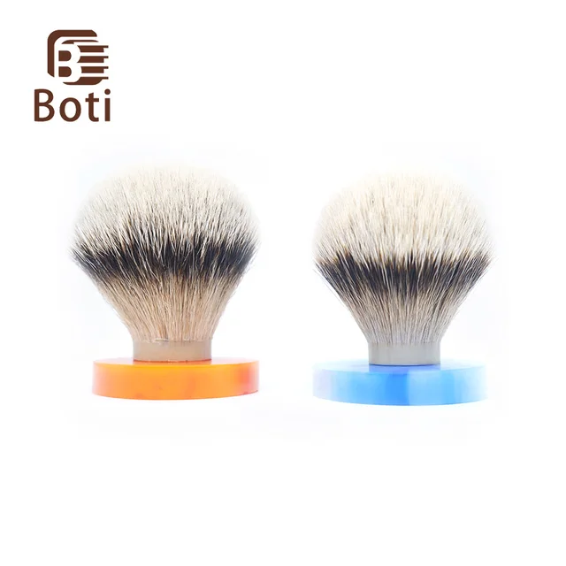 Boti Brush-SHD Silk HMW Silvertip Badger hair knot Super Higher density Silk HMW Silvertip  Bulb Shape shaving brush knot 23mm size
