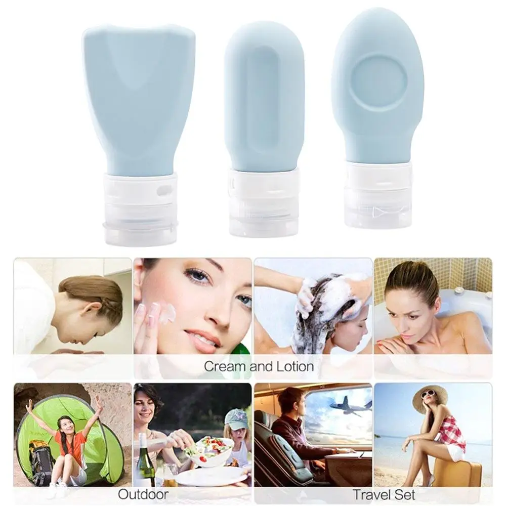 

High Quality Portable Silicone Refillable Bottle Empty Travel Packing Press For Lotion Shampoo Cosmetic Squeeze Containers