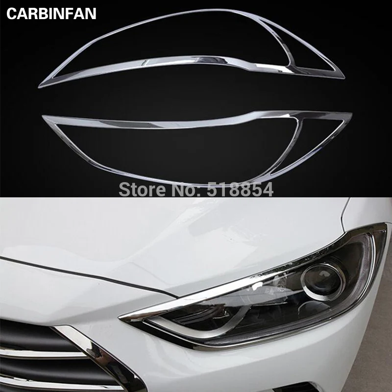 Подходит для 2016 2017 HYUNDAI ELANTRA AVANTE хромированный светильник с передней головкой