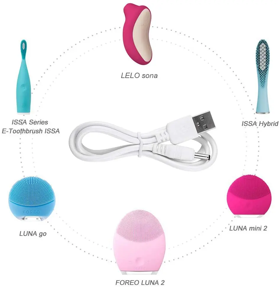 USB Charging Cable 2pcs For LELO Sona Gigi Ina Wave Soraya Lily