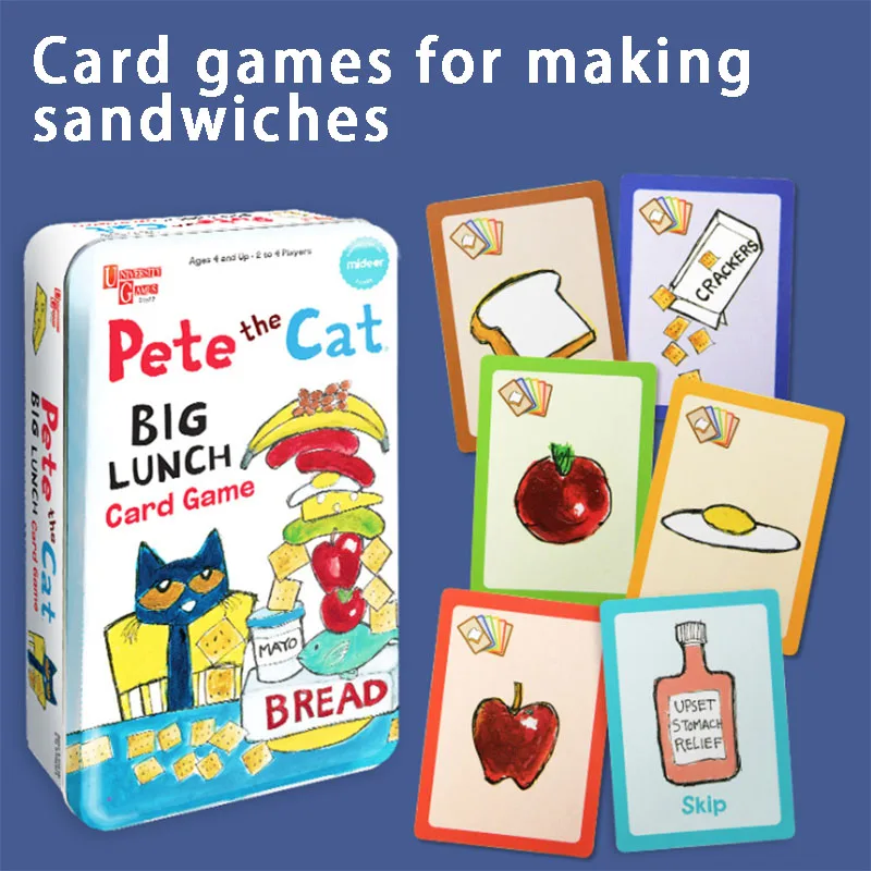 

MiDeer Pitt the Cat Big Lunch Card board game Fun Toy Food Card Color Matching Parent-child family Interactive Games