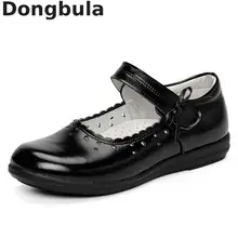 Mary Jane/Обувь для девочек г. Детская школьная обувь черные детские туфли принцессы из натуральной кожи студенческие вечерние туфли для танцев на плоской подошве