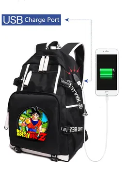 

Anime DragonBall Z Son Goku Backpack with USB Charging port canvas Shoulder Bag for teenagers Casual travelling laptop bagpack