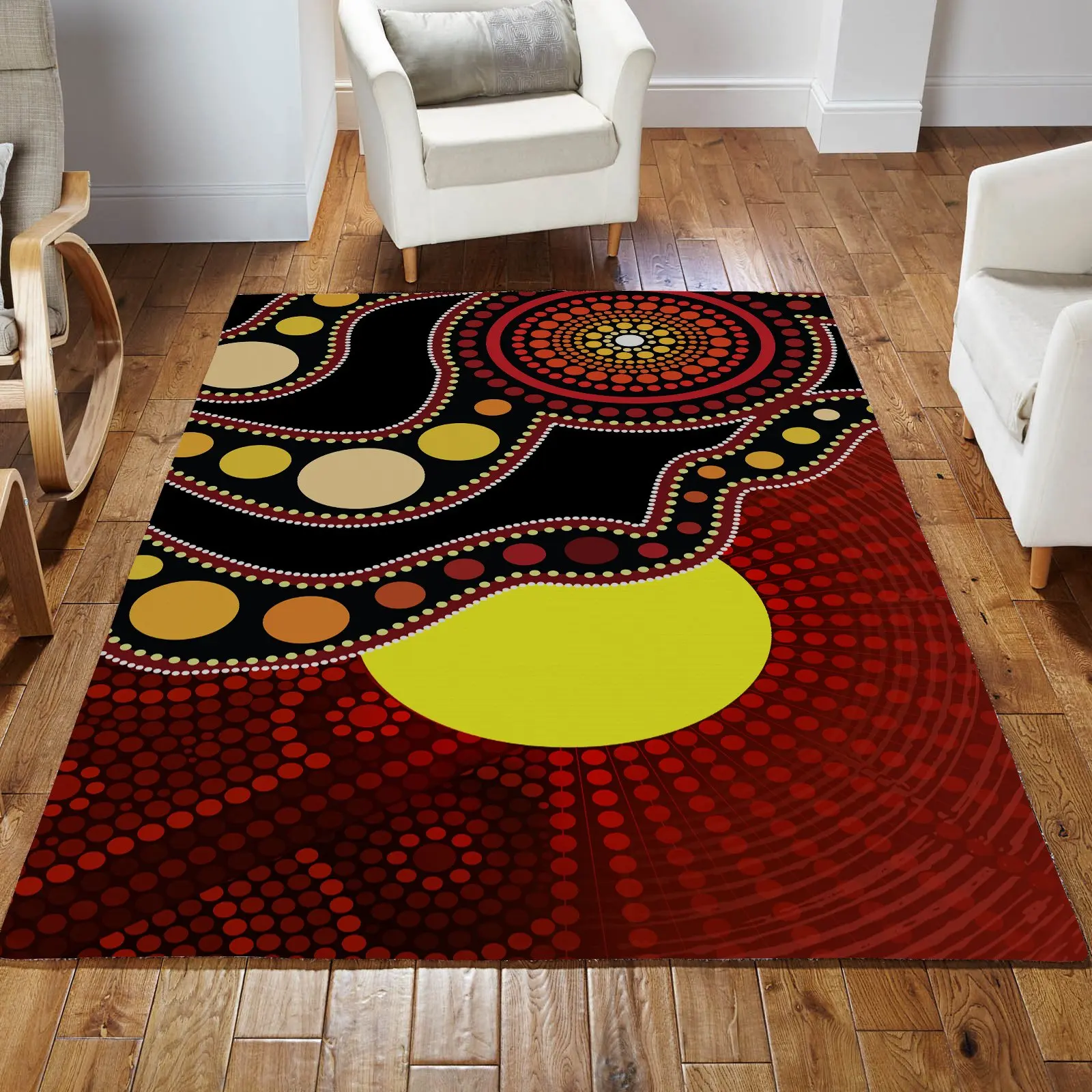 Carpets 3d Rug Aboriginal Australia Indigenous Lizards And The Sun Square Art Flannel Anti Slip Large Carpet Living Room Home Decoration From Galry 42 65 Dhgate Com