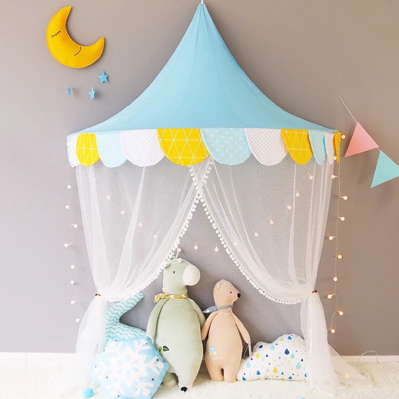 

2020 Childrens Bedding Round Lace Mosquito Net For Baby Sleeping Game Baby Room Tent Baby Crib Netting Princess Dome Bed Canopy