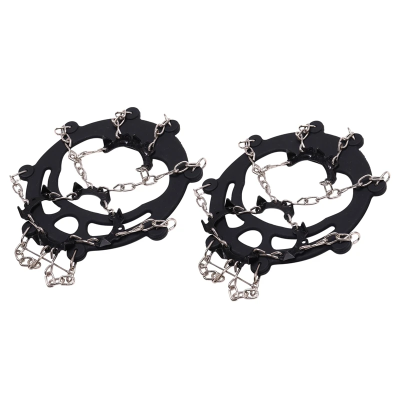 AUAU-11 Tooth Chain Crampons Outdoor Climbing Anti-Icing Face Anti-Fall Snow Climbing Standing Snow Claw Studs M