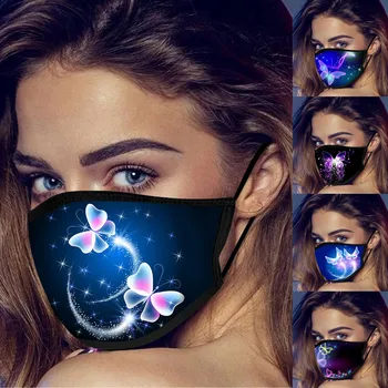 

5PCS Adult Breathing Face Mask mundschutzmaske mondkapjes Butterfly Printed Washable Face-mask Masks Unisex maseczki na twarz