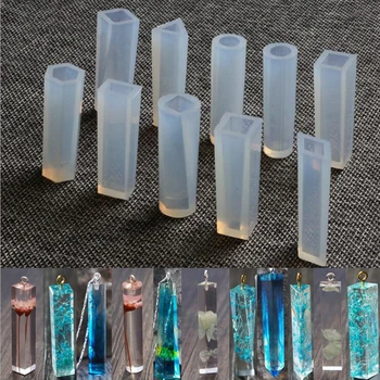 

10pcs Assorted Cylinder DIY Liquid Resin Molds for Making Jewelry Necklace