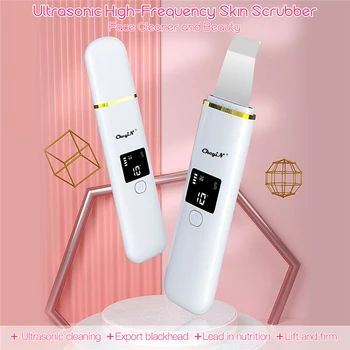 

CkeyiN Ultrasonic Ion Skin Scrubber Electric Peeling Shovel Pore Cleaner Face Lifting Thermal Care Deep Face Cleaning Machine